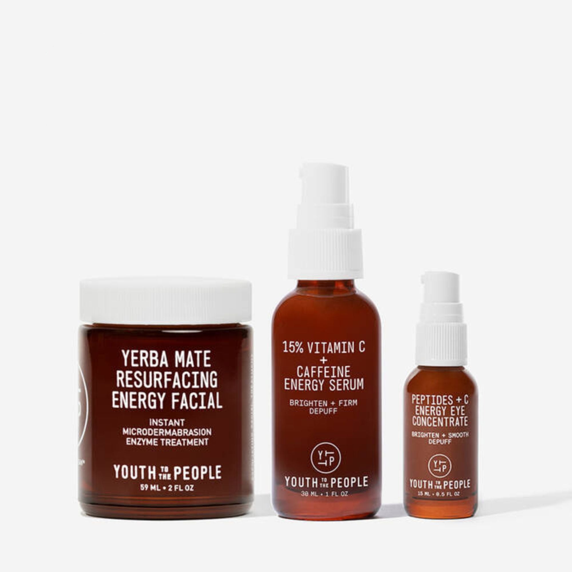Youth To The People Energy Skincare System Brighten Dark Circles Reduce Puffiness Skincare Routine 150$